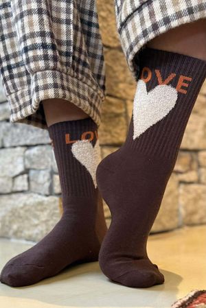Sweet Heart Socks Chocolate 